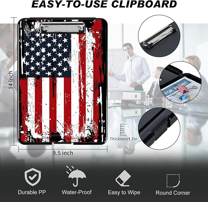 Side Opening Clipboard with Storage and Pen Holder, Large Capacity Heavy Duty - Image 2