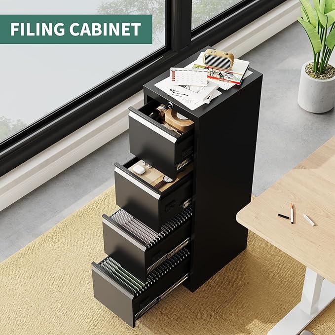 4 Drawer Metal File Cabinet - Image 6