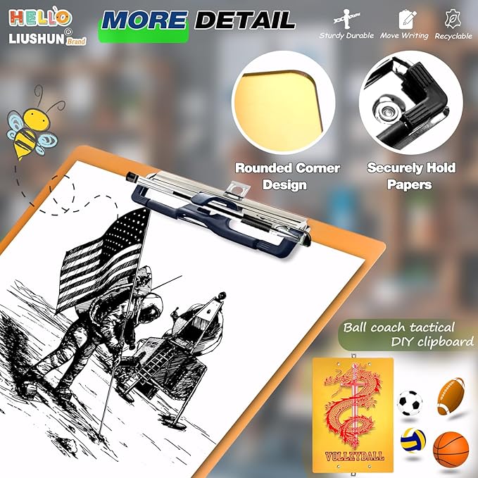 Aluminum Metal Clipboard Sturdy Stainless Hangable - Image 3
