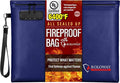 ROLOWAY Fireproof Document Bag, 6400℉ Fireproof Money Bag by ROLOWAY