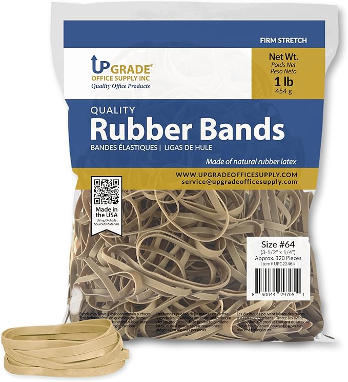 Upgrade Rubber Bands, Size 64, 1 lb Bags, Made in USA - Image 2