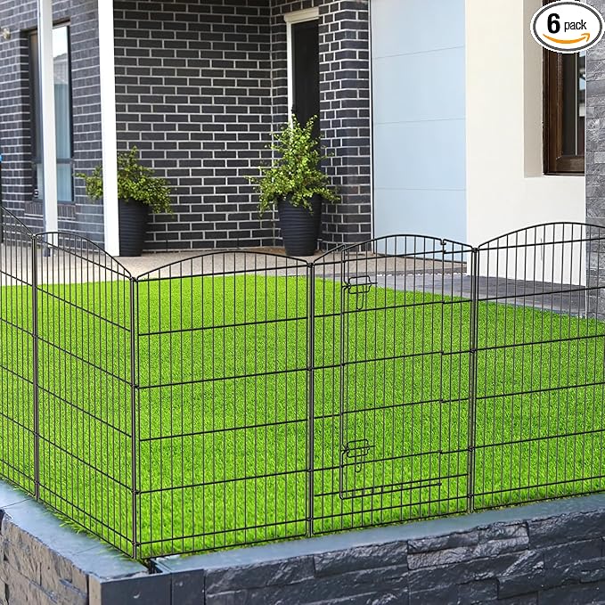 INJOPEXI Decorative Garden Fence 6 Panels 13ft×36in Animal Barrier Fences by INJOPEXI