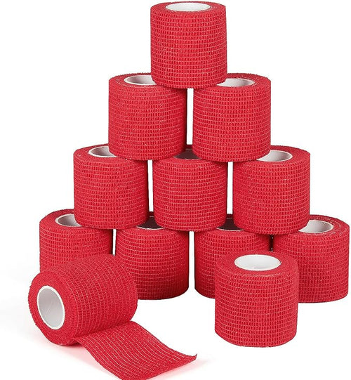 12Pcs 2”x 5 Yards Self Adhesive Bandage Wrap Elastic Bandage Wrap Self Adherent by Sagafly
