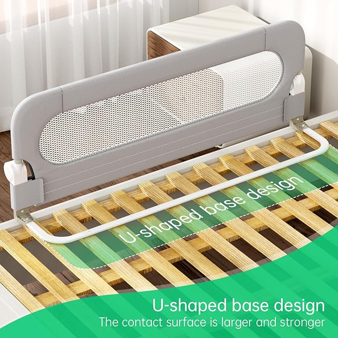 Folding Bed Rail for Toddlers, Baby Bed Rail Guard - Image 4