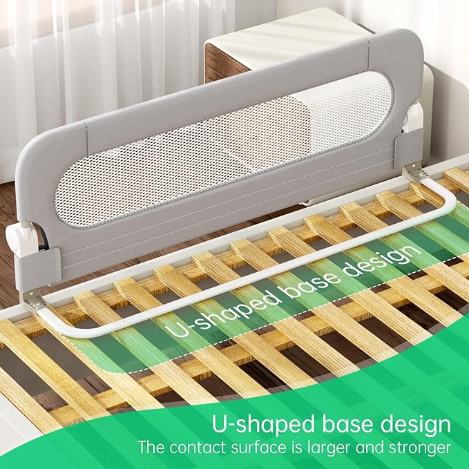 Folding Bed Rail for Toddlers, Baby Bed Rail Guard - Image 4