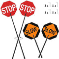 2 Pack Stop Slow Sign 18 x 18 Inches by KERTY