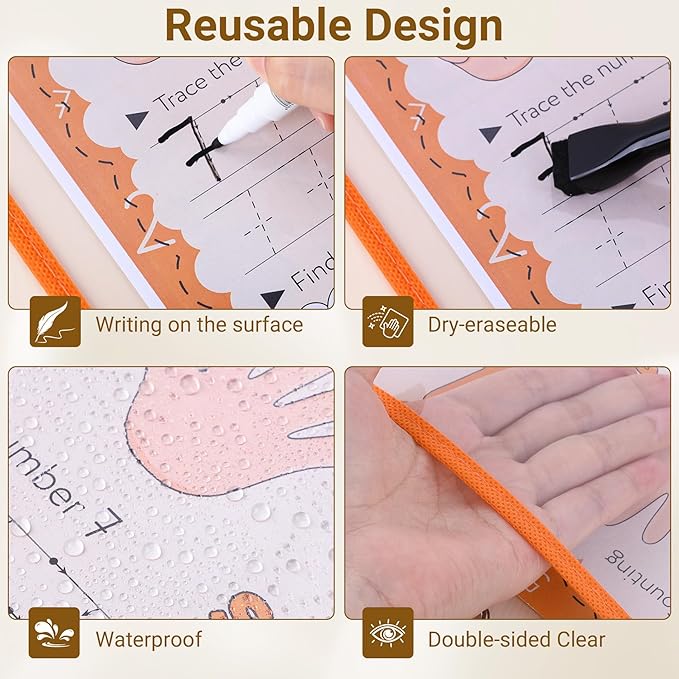 AKONEGE 50 Pack Oversized Dry Erase Pocket Sleeves - Image 4