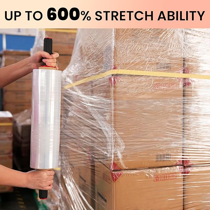 TAPEBEAR 4 Rolls Stretch Wrap Heavy Duty 15" x 1000 Ft, 80 Gauge Industrial - Image 5