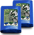 Tarp Heavy Duty Waterproof 5x7 Feet 2 Pack, 10 Mil Thick Blue Poly Tarps Outdoor by CNCZMH