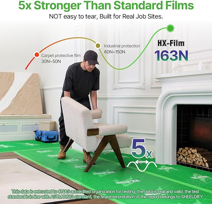 39"x200' Heavy-Duty Floor Protection | Construction Grade Carpet Protector | - Image 5