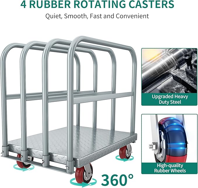 YITAHOME 2 in 1 Drywall Cart Heavy Duty, Folding Platform Carts - Image 2