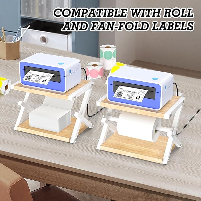 Alyoen Label Holder for Rolls and Fan-Fold Labels, Thermal Shipping Label - Image 3