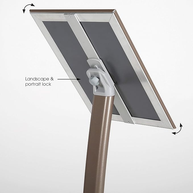 M&T Displays Curved Menu Board 11x17 Inch Pedestal Sign Holder - Image 3