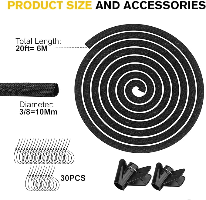 Cord Protectors from Pets No Chew, Ultra Durable Wire Protector Cord Covers - Image 7