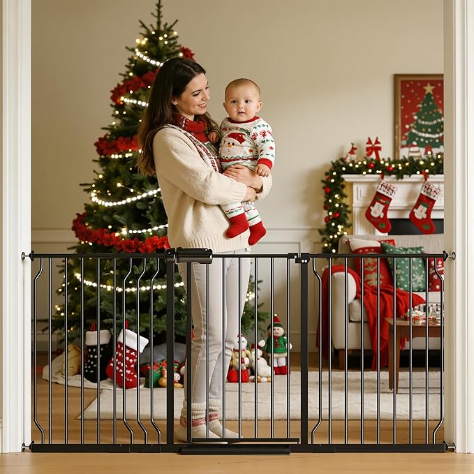 TSAYAWA 62.2"-71.65" Extra Wide Auto Closing Baby Safety Gate by TSAYAWA