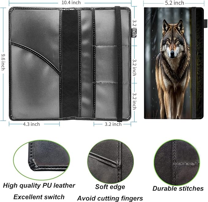 Car Registration and Insurance Holder, Leather Vehicle Glove Box Organizer - Image 4