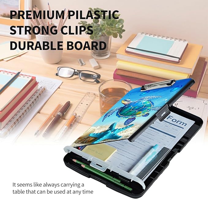 Clipboard with Storage High Capacity Plastic Nursing Clipboards with Pen Holder - Image 6