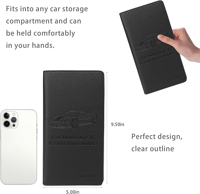 Car Registration and Insurance Holder Glove Box Folder-Premium Car Folder - Image 4