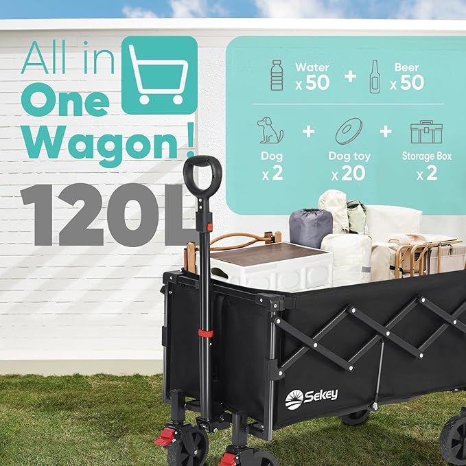 Sekey Collapsible Wagon Cart Foldable - Image 4