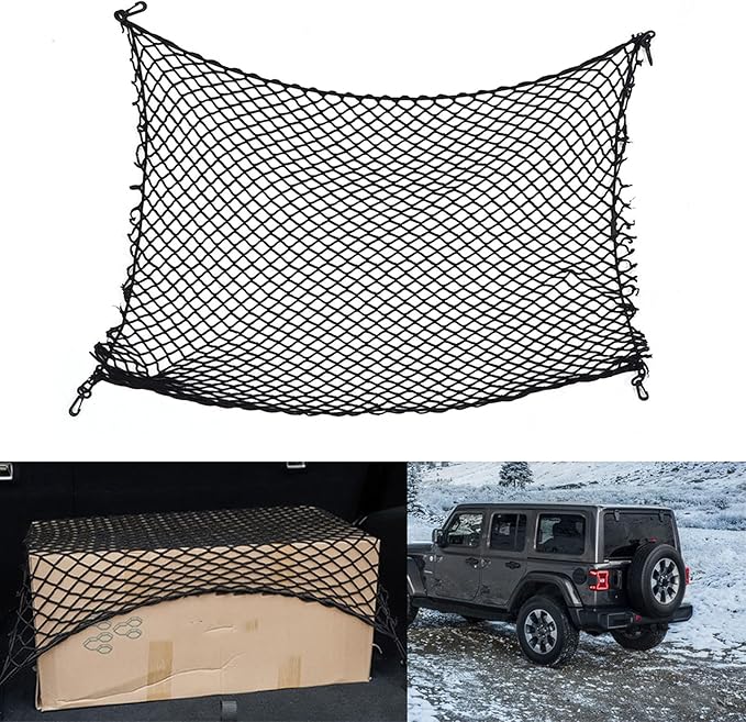 Car Trunk Storage Organizer Elastic Mesh Net, Cargo Retention Net - Image 4