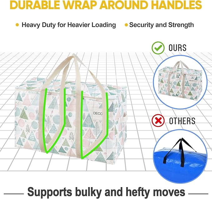 VENO 2 Pack Moving Bags and Large Christmas Storage Bins - Image 5