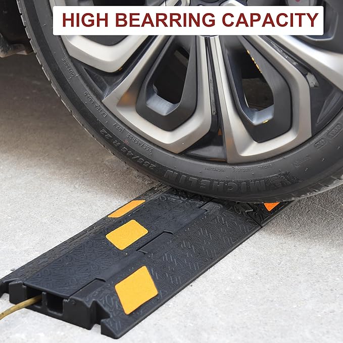 OrangeStar 6 Pack 17" Cable Protector Cover Ramps, 2-Channel Floor Protective - Image 5