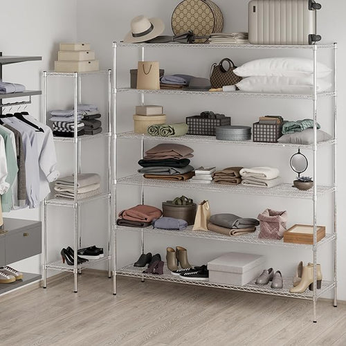 21" Deep x 72" Wide x 86" Height Wire Shelving Kit | 6-Tier | NSF Commercial - Image 2