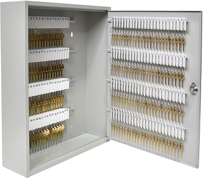 BankSupplies STEELMASTER 200-Key Cabinet | Piano Hinged Door | Steel by BankSupplies