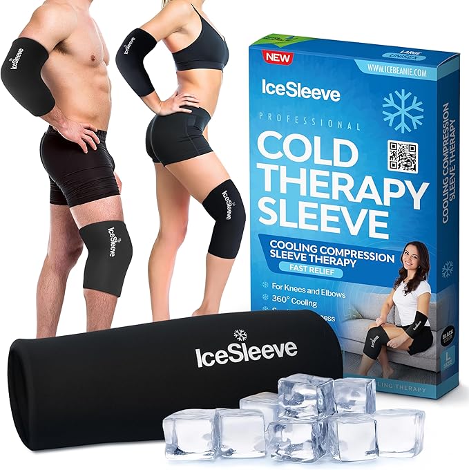 IceSleeve Elbow & Knee Ice Pack Wrap, Reusable Ice Sleeve by IceBeanie