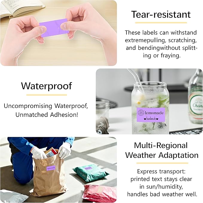 1X2 inch Label Stickers Roll for Thermal Printer 500PCS Colored Removable - Image 5