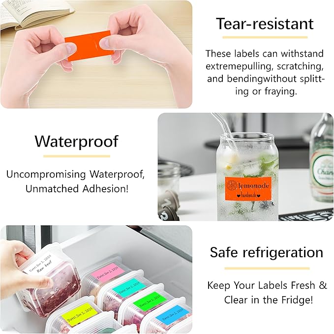 1x2 inch Label Stickers Roll for Thermal Printer 500PCS Colored Removable - Image 5