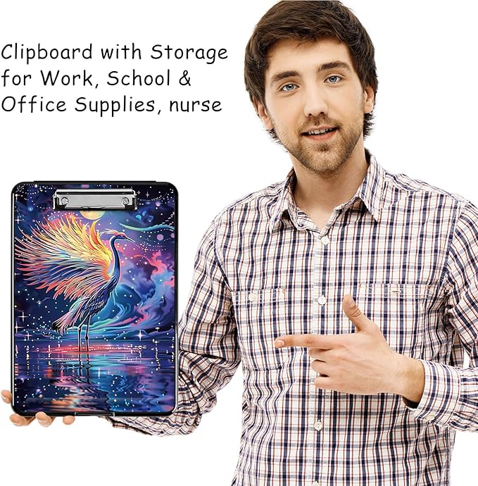 Clipboard with Storage, High Capacity Plastic Storage Clipboard with Pen Holder - Image 7