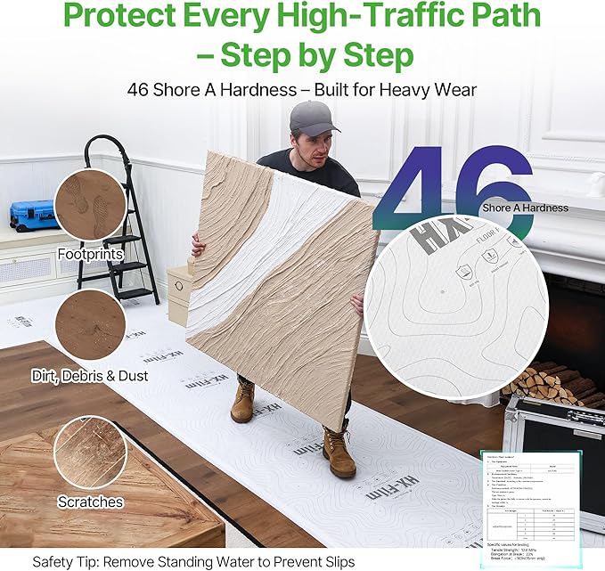 39" x50' Heavy-Duty Floor Protection | Construction Grade Carpet Protector | - Image 4