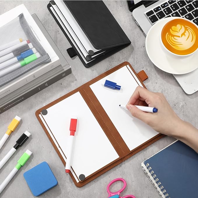6 Sides Whiteboard Notebook Portable Whiteboard Dry Erase Notebook Portable Dry - Image 6