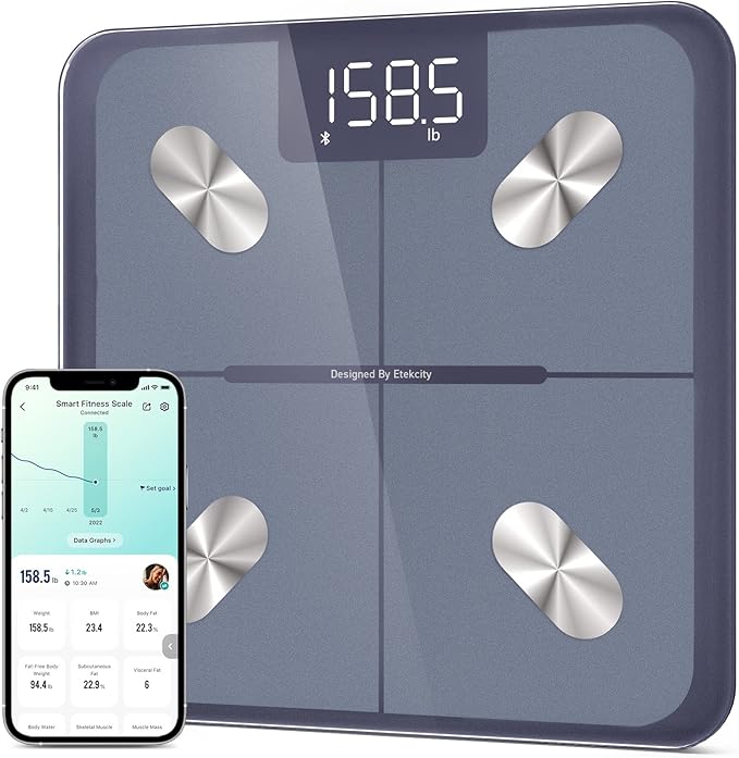 Etekcity Smart Scale for Body Weight and Fat Percentage, Digital Bathroom by Etekcity