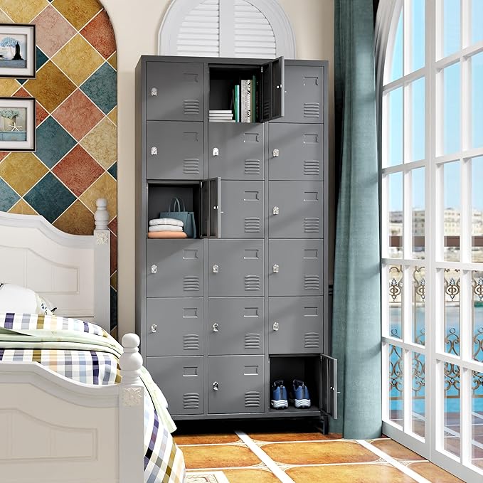 72" inch Employee Locker, Tall Metal Storage Locker - Image 2