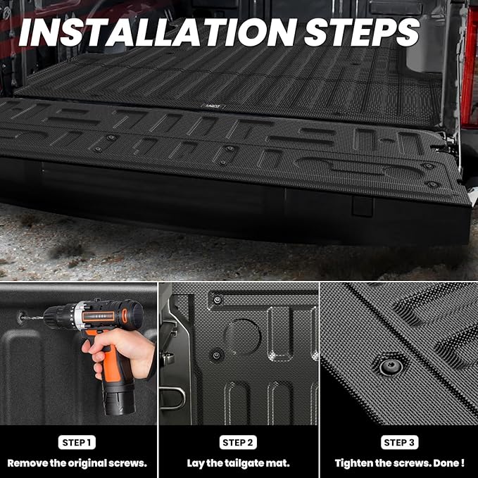 LASFIT Tailgate Mat for Ford F-150 2021-2026 Truck Tailgate Liner All Weather - Image 3