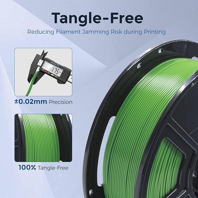 FLASHFORGE PETG Pro Filament 1.75mm Green, 3D Printer Filament 1kg Spool - Image 5
