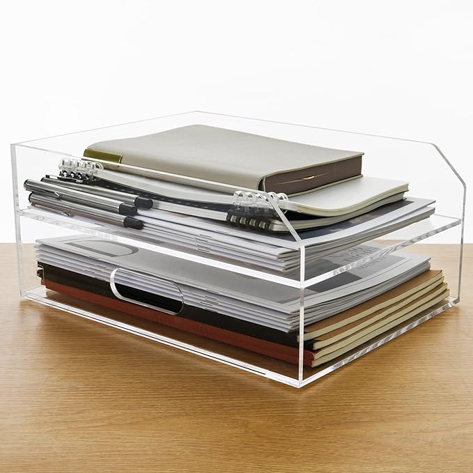 2 Tier Paper Organizer Letter Tray - Image 6