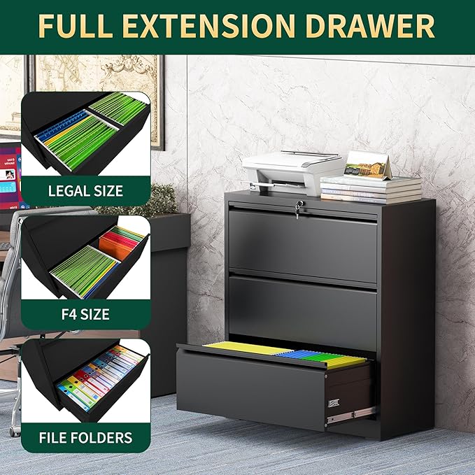 3 Drawer Lateral File Cabinet - Image 5
