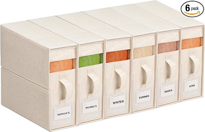 6Pack Linen Sheet Organizers and Storage by ZenStorage