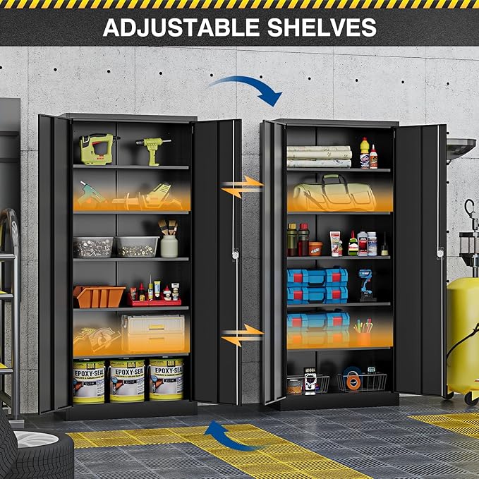 Metal Storage Cabinet-72” Black Tall Steel File Cabinets - Image 6