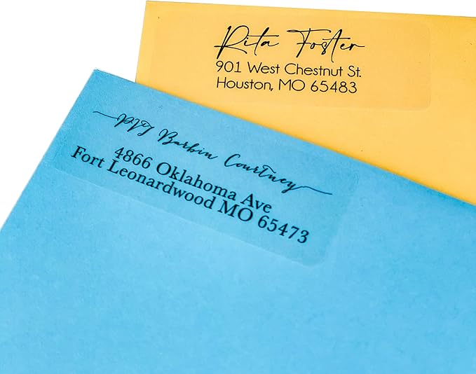 Return Address Labels Personalized, 1 Sheet = 30 Labels, 2.6"L x 1"H by Labels