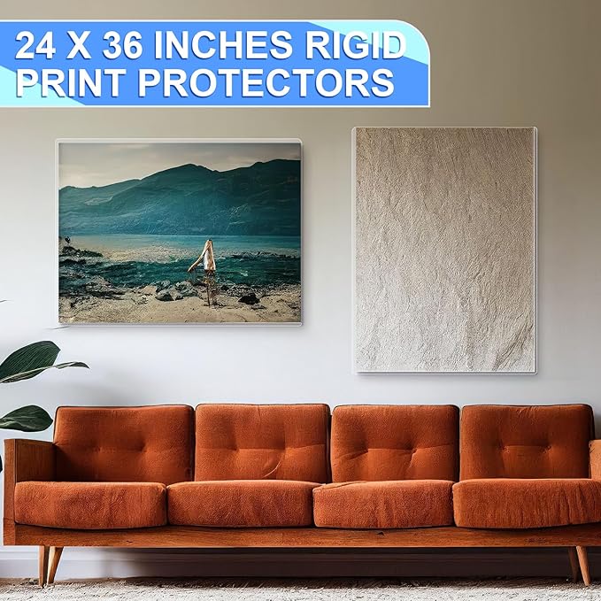 Sherr 2 Pcs Rigid Print Protectors Fit 24 x 36 Inch Poster Paper, Top Loading - Image 7