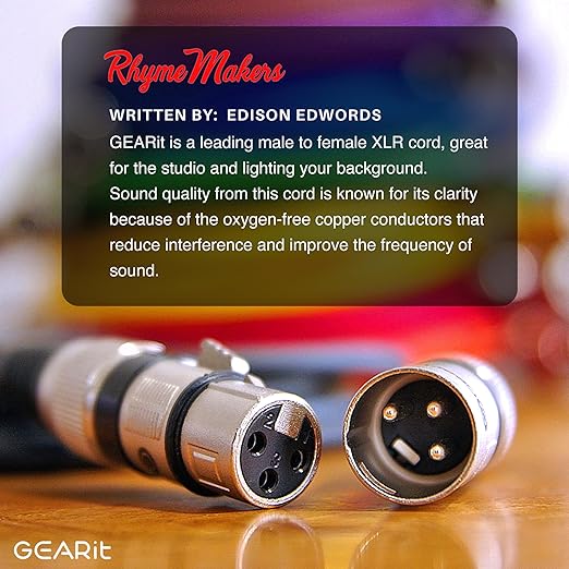 GEARit XLR Male to Female Microphone Cable 3-Pin Balanced Shielded Mixer - Image 7