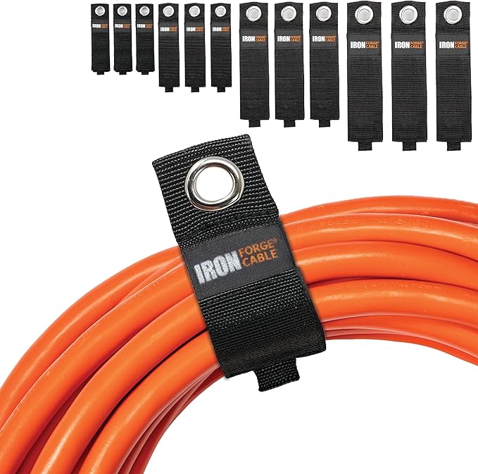 Iron Forge Cable Extension Cord Wrap Organizer, 12 Piece Multi-Pack by IronForgeCable