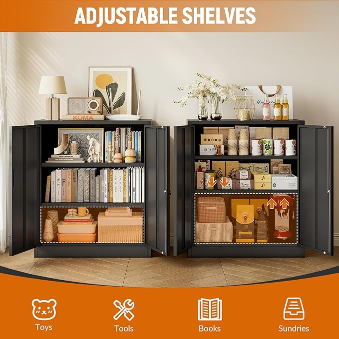 BESFUR Metal Storage Cabinet 36" H, Garage Storage Cabinet - Image 7