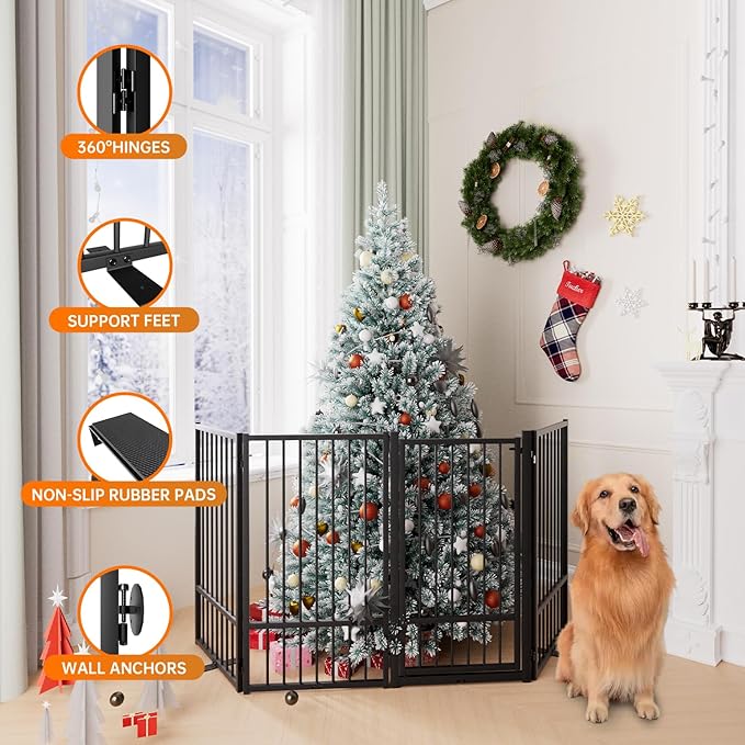 Full Metal Freestanding Dog Gate - Image 5