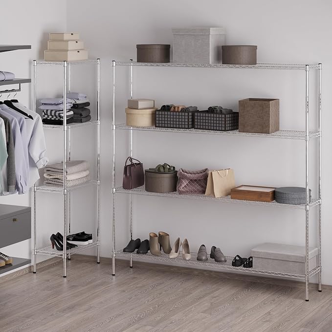 14" Deep x 72" Wide x 74" Height Wire Shelving Kit | 4-Tier | NSF Commercial - Image 5