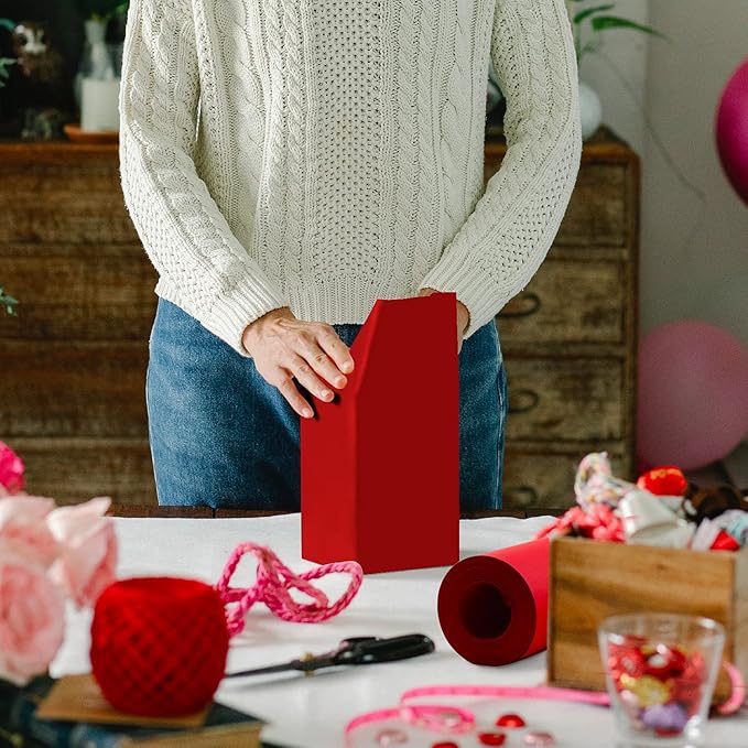 Kraft Wrapping Paper Roll, 100 Feet Recycled Kraft Paper - Image 2